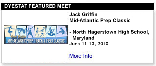 Jack Griffin Mid-Atlantic Prep Track & Field Classic presented by Washington County Youth TC
